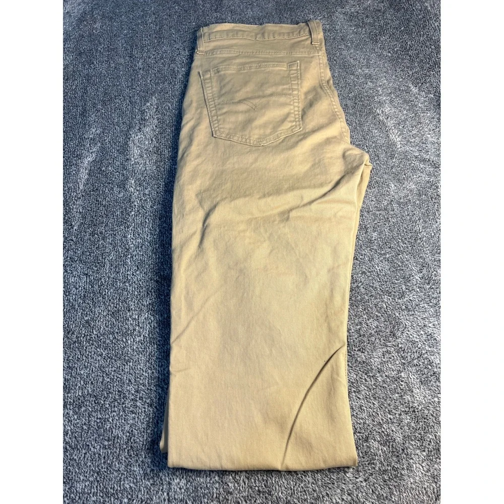 Levis 514 Straight Fit Khaki Pants Mens 36x32 Tan Cotton Stretch Chino Trousers
